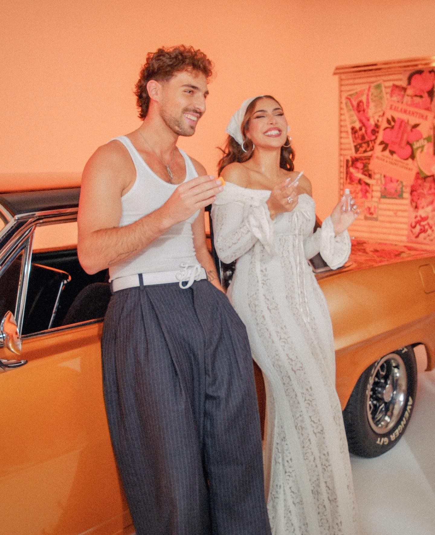 من كواليس تصوير مجموعة هدى بيوتي الجديدة المستوحاة من أغنية كلمنتينا لسانت ليفانت - مصدر الصورة: حساب هدى بيوتي على إنستغرام