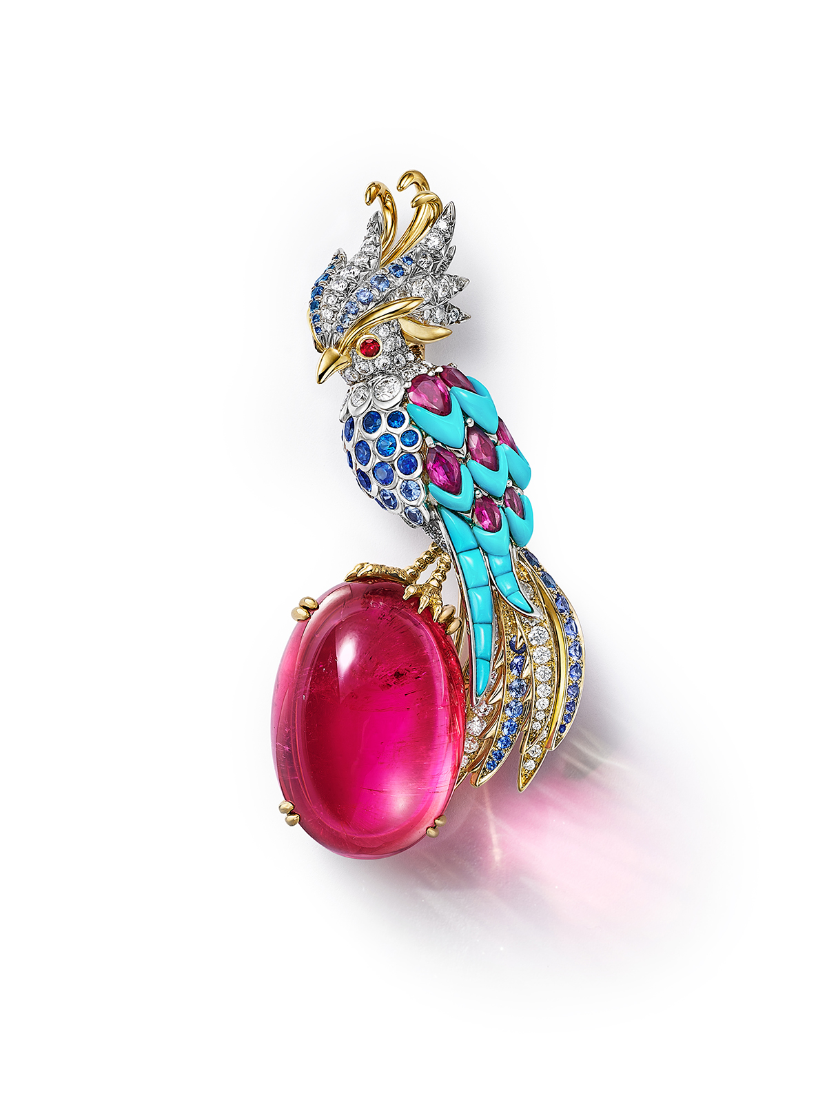 طائر يحلّق فوق أكوامارين استثنائي… لحظة سحر مجمّدة في الزمن