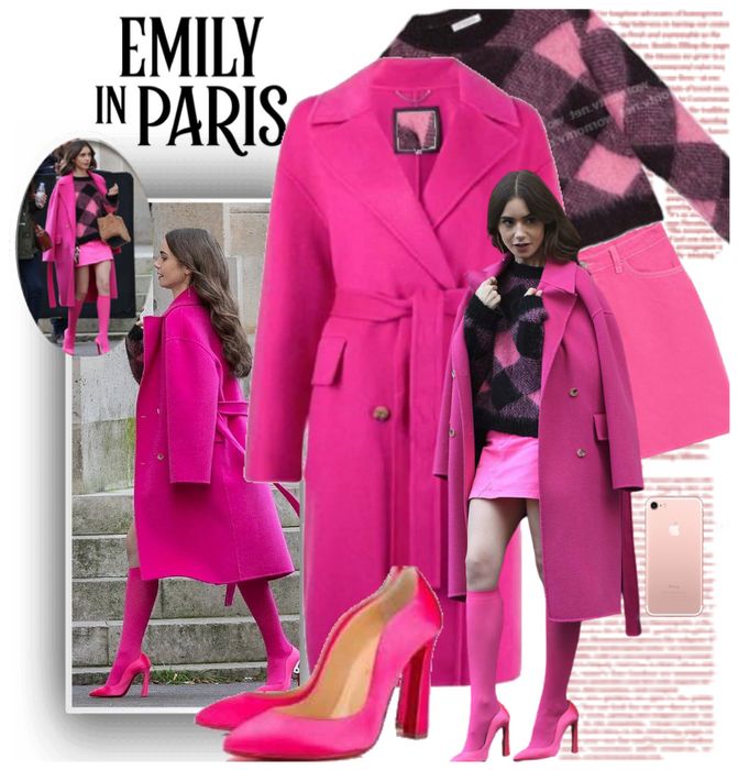 معطف كينزو الوردي... من شاشة Emily in Paris إلى أيقونة في الشارع – مصدر الصورة: Pinterest