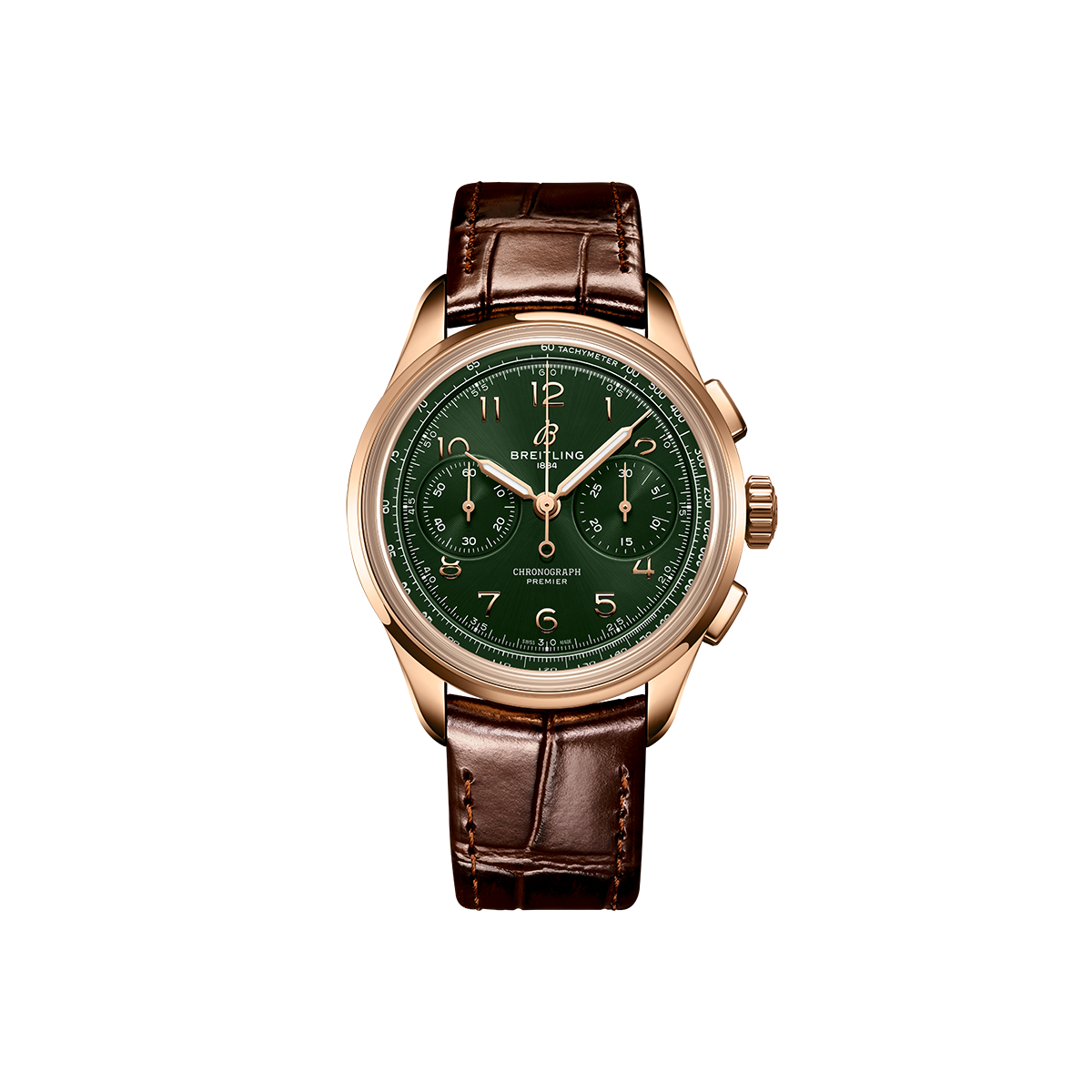 ساعة Premier B09 Chronograph 40 الذهبية