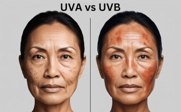 الفرق بين أشعة UVA وUVB وتأثير كل منهما على البشرة - مصدر الصورة: Pinterest
