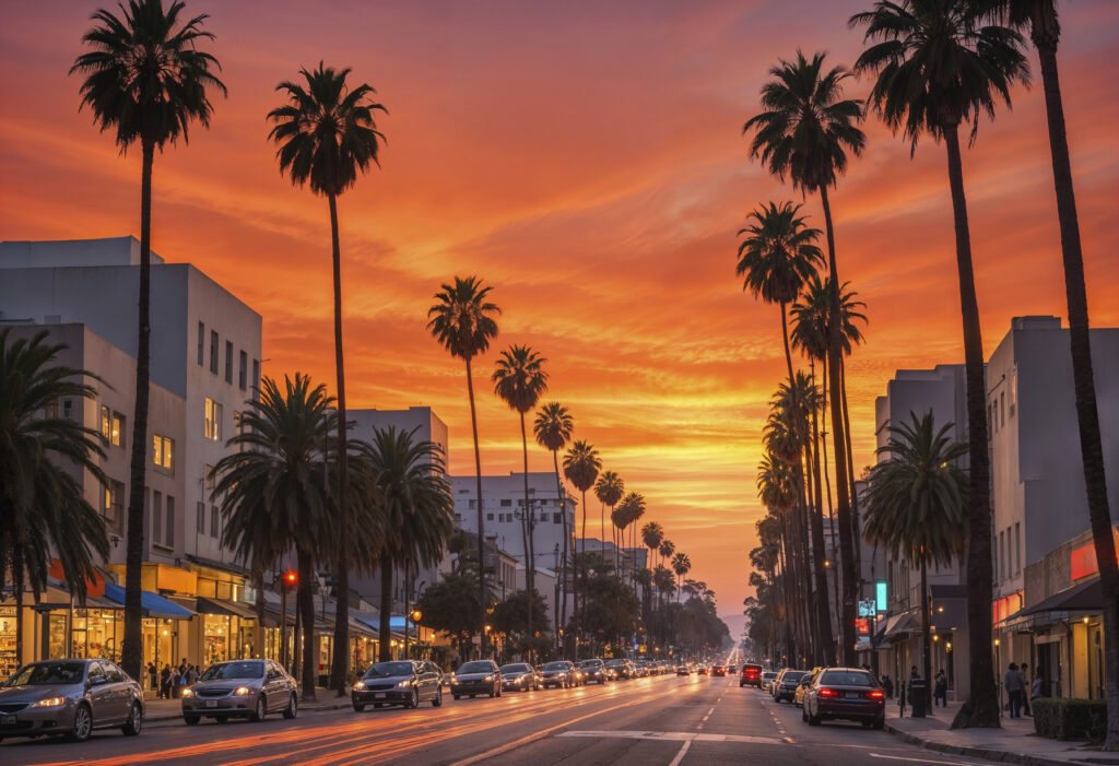 beautiful palm tree vivid colors