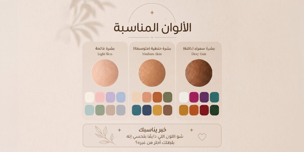 تنسيق الوان الملابس